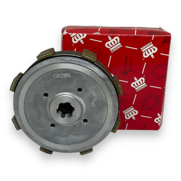 CENTRO Y PLATO EMBRAGUE COMPLETO "CROWN" (5 DISCOS TIPO RX) LIBERO-110 (2009/2010)/YBR-125SS/XTZ-125 MV