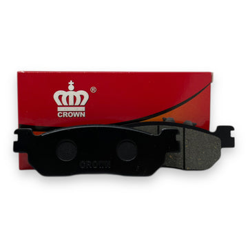 PASTILLAS DE FRENO DEL "CROWN" "SEMI-METALIZADAS" DT-125K/CRYPTON-110/NEXT-115/XT-225/KONFORT-115