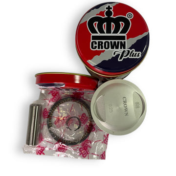 KIT PISTON 0.25 "CROWN" "TIPO ORIGINAL" AK-125S/SL/TT/EVO (PASADOR 15MM)