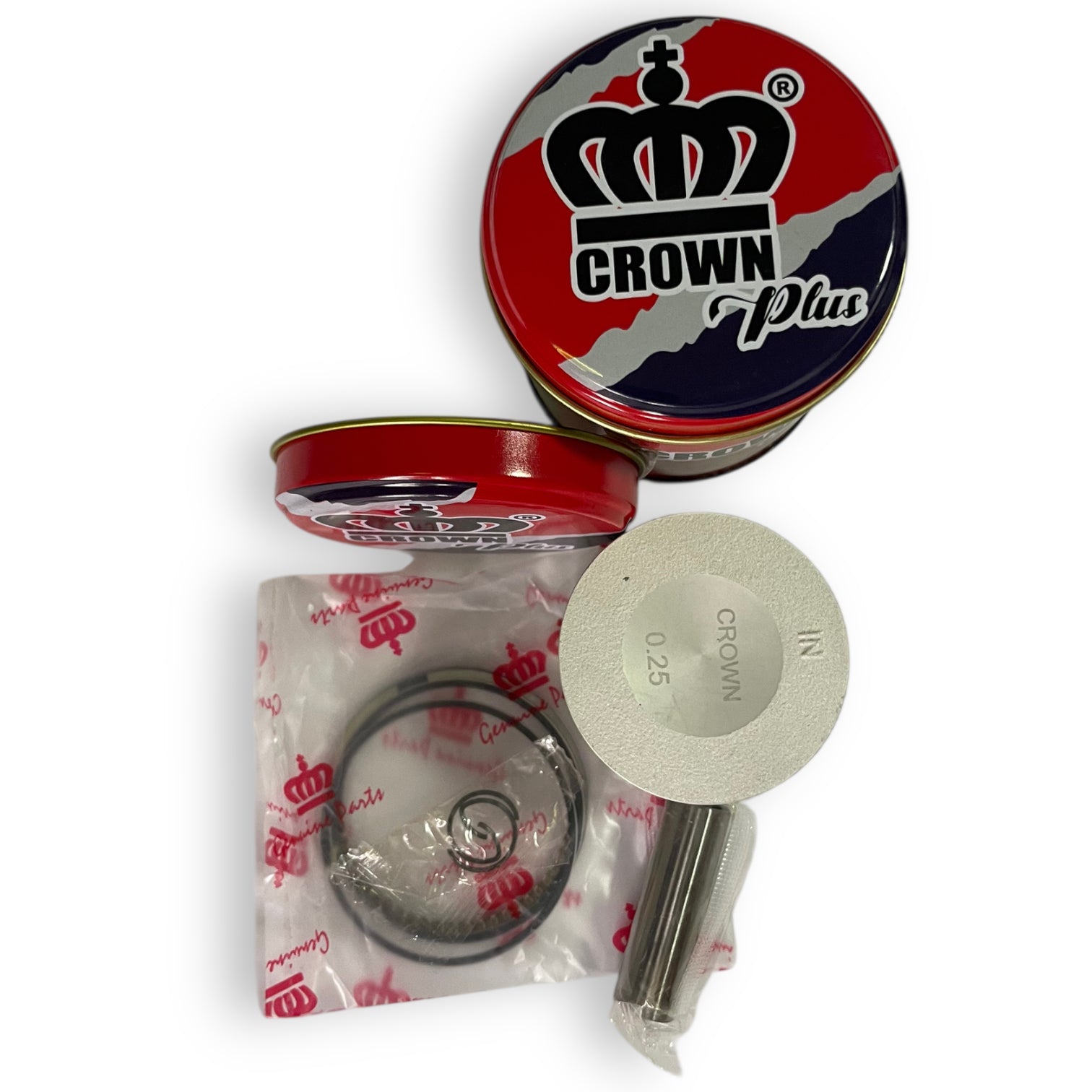 KIT PISTON 0.25 "CROWN" "TIPO ORIGINAL" AKT-110S