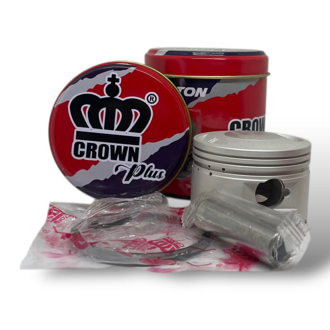 KIT PISTON 0.25 "CROWN" "TIPO ORIGINAL" (CAJA METALICA) AKT-125 FLEX