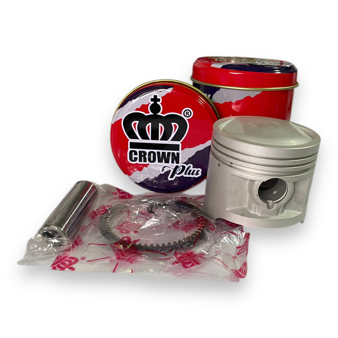 KIT PISTON 0.25 "CROWN" "TIPO ORIGINAL" AK-125S/SL/TT/EVO (PASADOR 15MM)