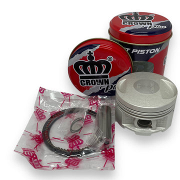 KIT PISTON 0.25 "CROWN" "TIPO ORIGINAL" (CAJA METALICA) NKDR/TTR/EVONE/R3/CR4/NXR BROS (PASADOR 13MM)
