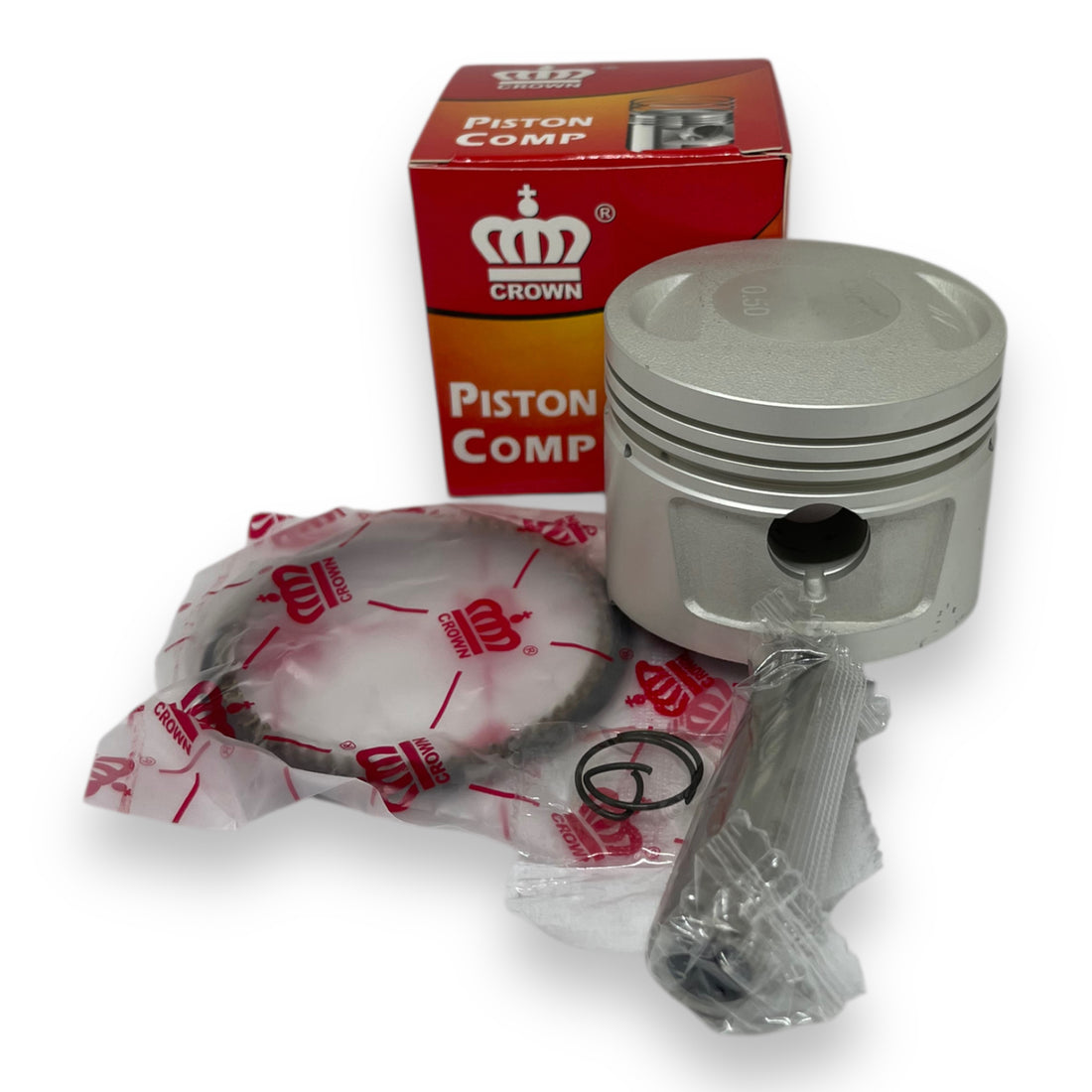 KIT PISTON 0.50 "CROWN" "TIPO ORIGINAL" AKT-150/TT (MODELO VIEJO) (PASADOR 15MM)