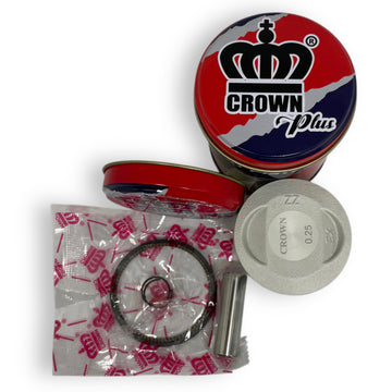 KIT PISTON 0.25 "CROWN" "TIPO ORIGINAL"(CAJA METALICA) BOXER CT 100 TEC/ BOXER CT S1D/ BOXER TRICOLOR CT100/ PLATINO 100 SPORT/ BOXER BM100 CLASSIC