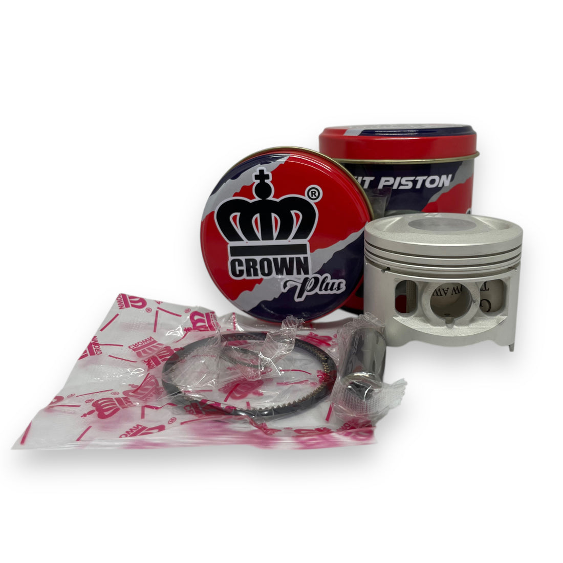 KIT PISTON 0.25 "CROWN" "TIPO ORIGINAL"(CAJA METALICA) BOXER CT 100 TEC/ BOXER CT S1D/ BOXER TRICOLOR CT100/ PLATINO 100 SPORT/ BOXER BM100 CLASSIC