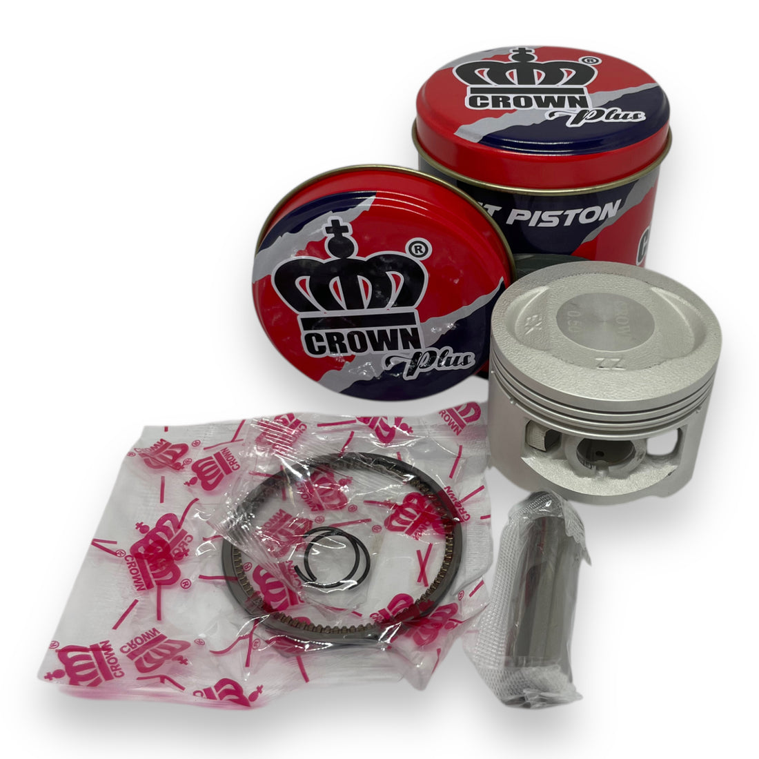 KIT PISTON 0.50 "CROWN" "TIPO ORIGINAL" BOXER CT 100 TEC/PLATINO 100/BM100 CLASSIC
