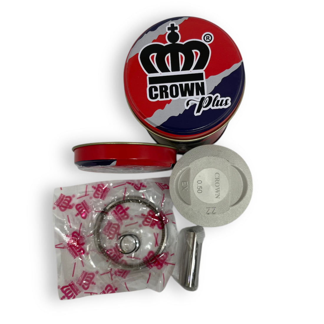 KIT PISTON 0.50 "CROWN" "TIPO ORIGINAL" BOXER-CT100 KS-ES
