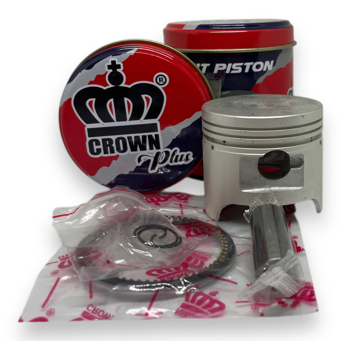 KIT PISTON 0.25 "CROWN" "TIPO ORIGINAL" ECO DELUXE/SPLENDOR NXG/WAVE100/CD100
