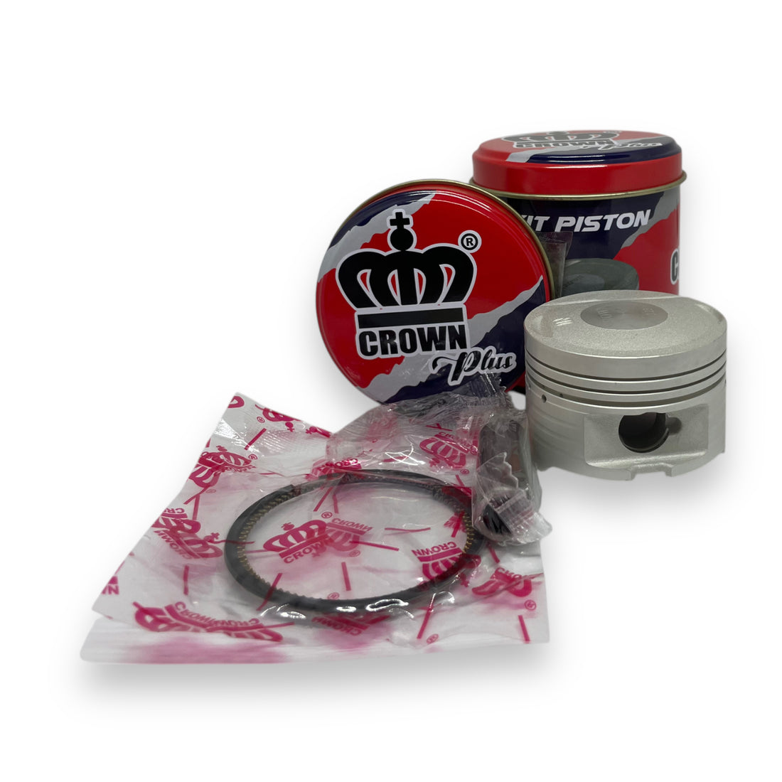 KIT PISTON 0.50 "CROWN" "TIPO ORIGINAL"(CAJA METALICA) SPLENDOR-110