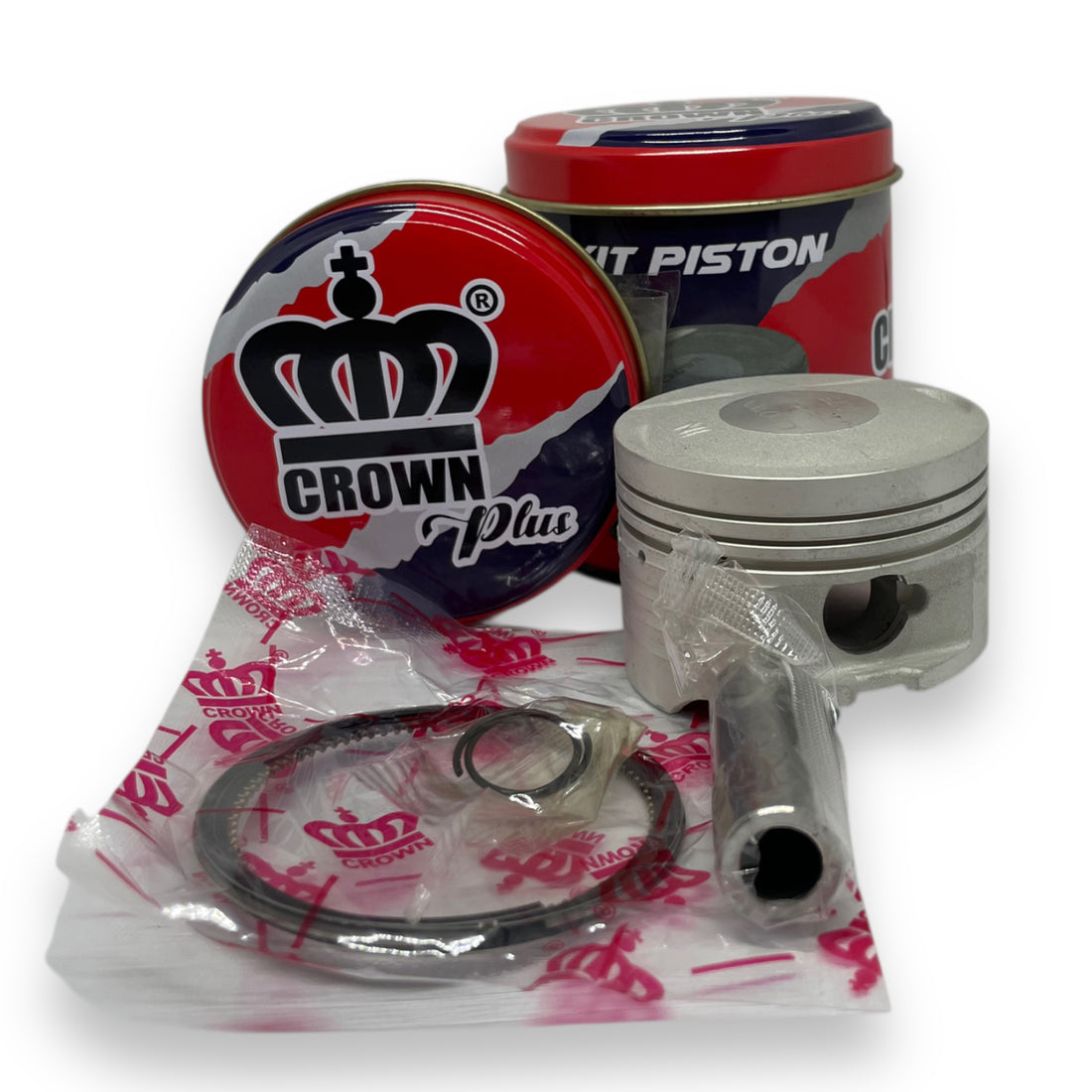 KIT PISTON 0.75 "CROWN" "TIPO ORIGINAL"(CAJA METALICA) SPLENDOR-110