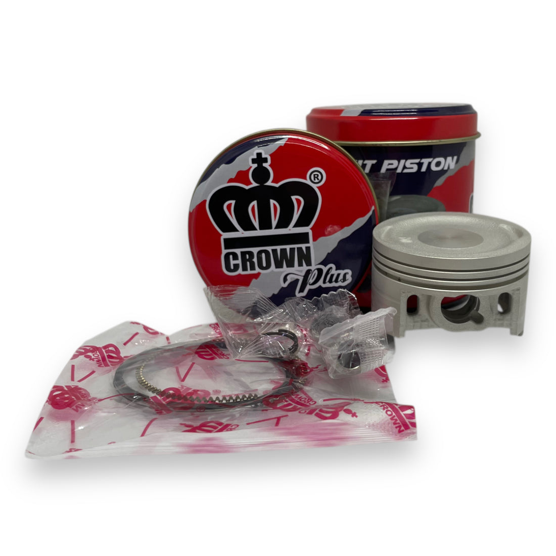 KIT PISTON 1.00 "CROWN" "TIPO ORIGINAL"(CAJA METALICA) CB-110/DREAM NEO