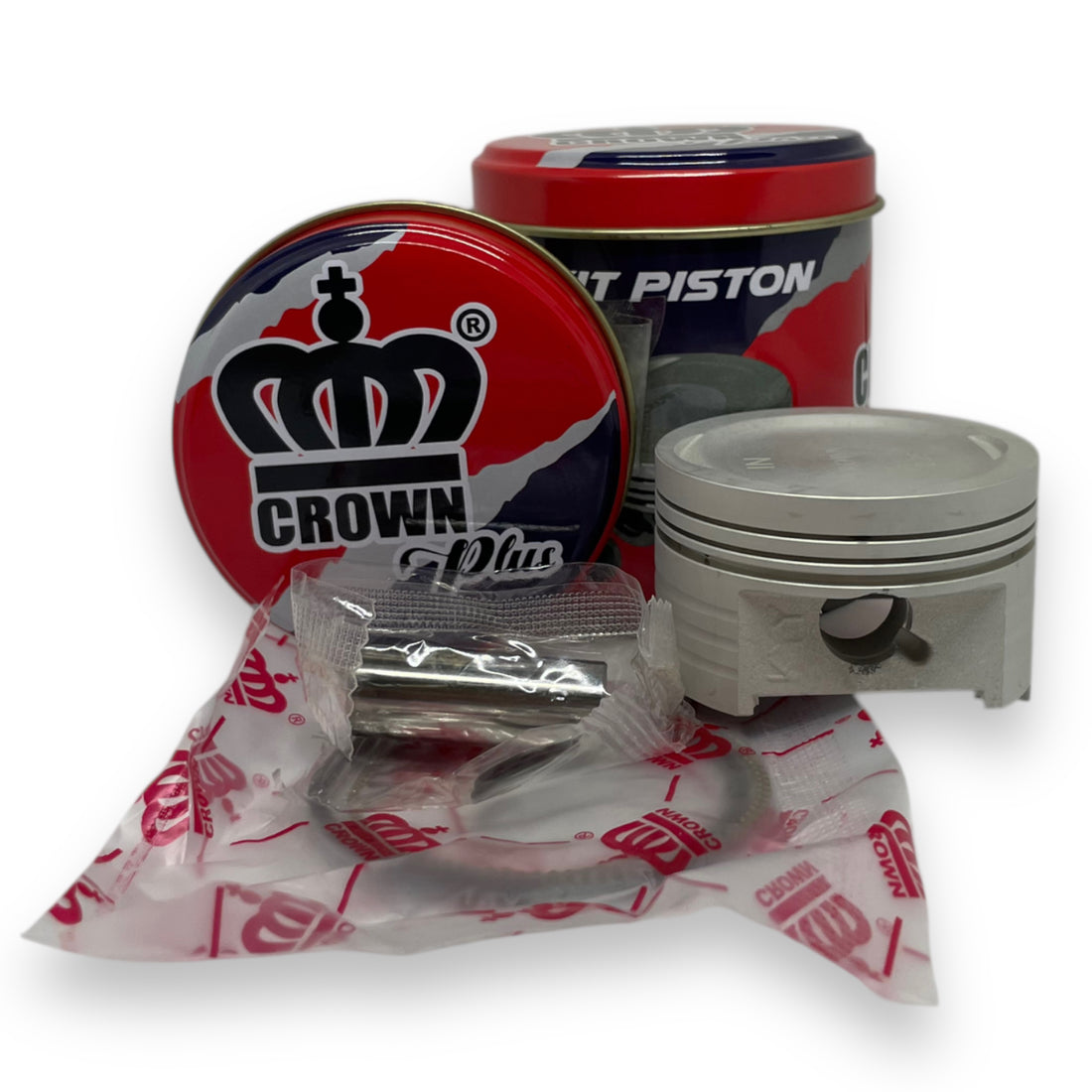 KIT PISTON 0.25 "CROWN" "TIPO ORIGINAL"(CAJA METALICA) CB-1/CB-125F