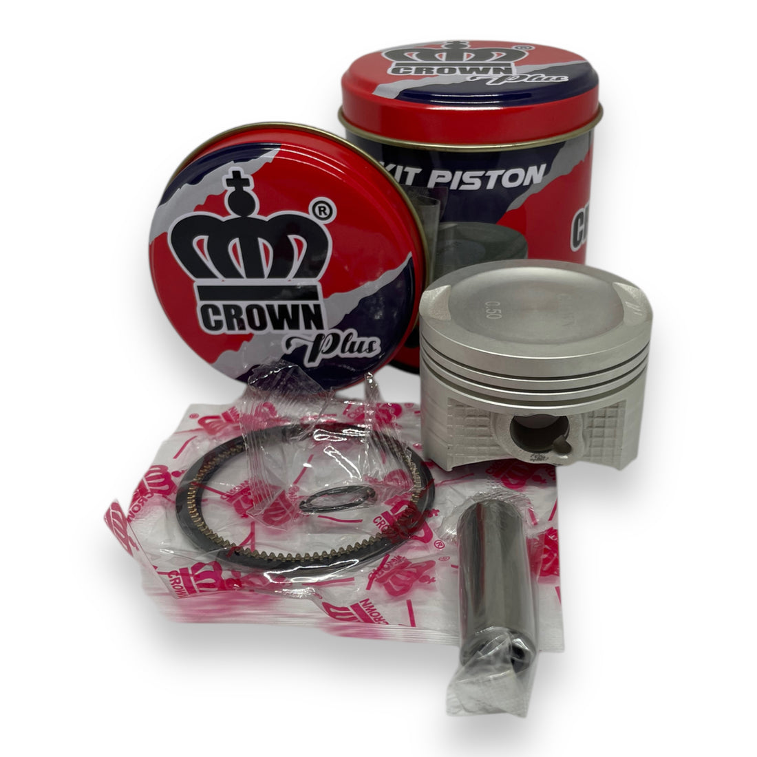 KIT PISTON 0.50 "CROWN" "TIPO ORIGINAL" CBF-125/XR125 DE CADENILLA/CB-125 POWER SPORT/MRX-125