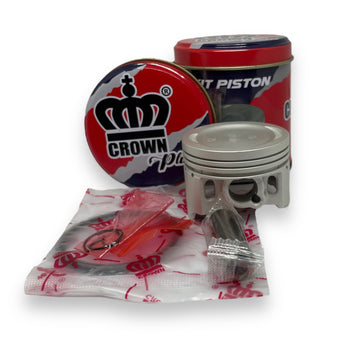 KIT PISTON 0.75 "CROWN" "TIPO ORIGINAL"(CAJA METALICA) WAVE-110