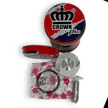KIT PISTON 0.50 "CROWN" "TIPO ORIGINAL" DISCOVER-100S/BOXER-BM100 (STARTER)(2 VALVULAS)