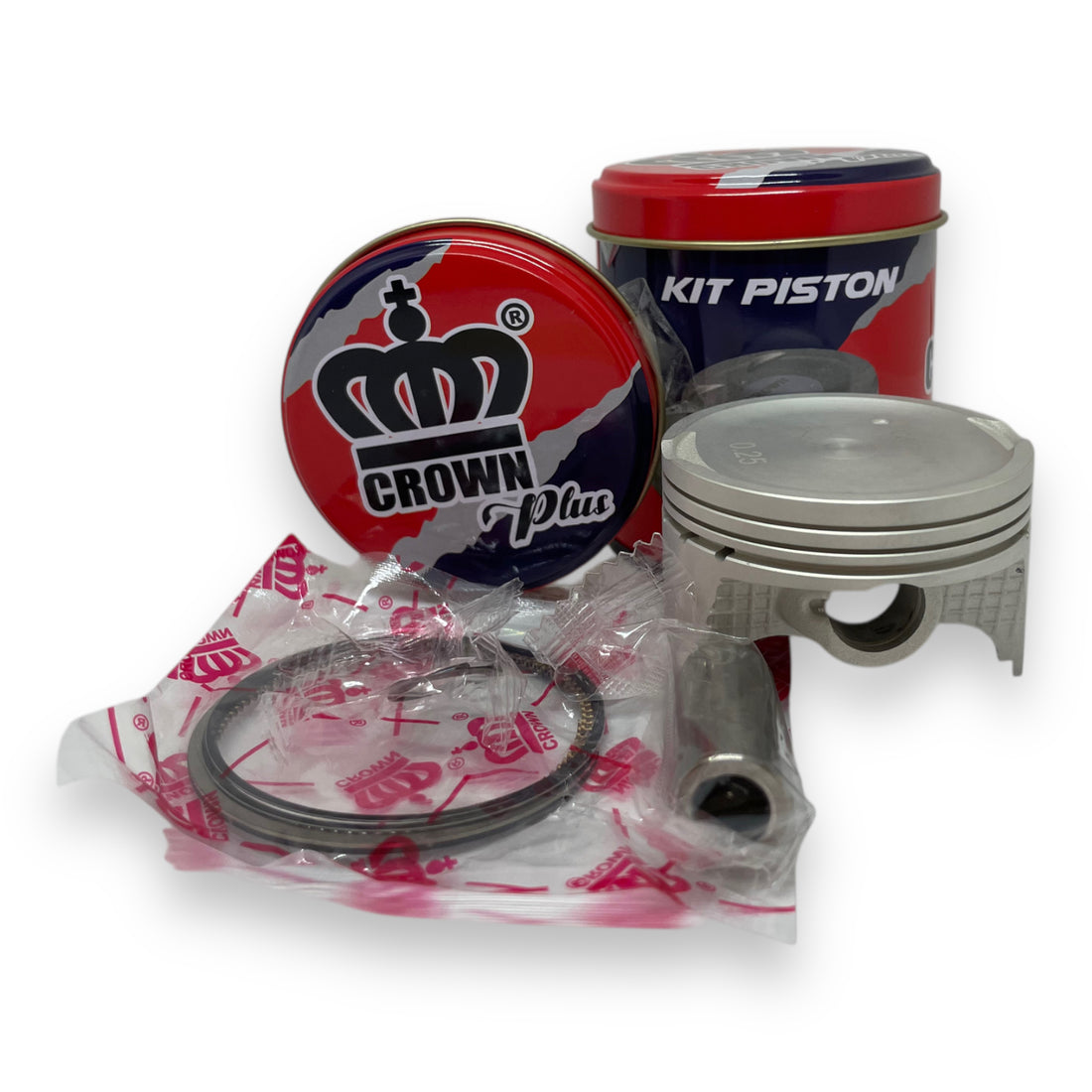KIT PISTON 0.25 "CROWN" "TIPO ORIGINAL" GIXXER-150