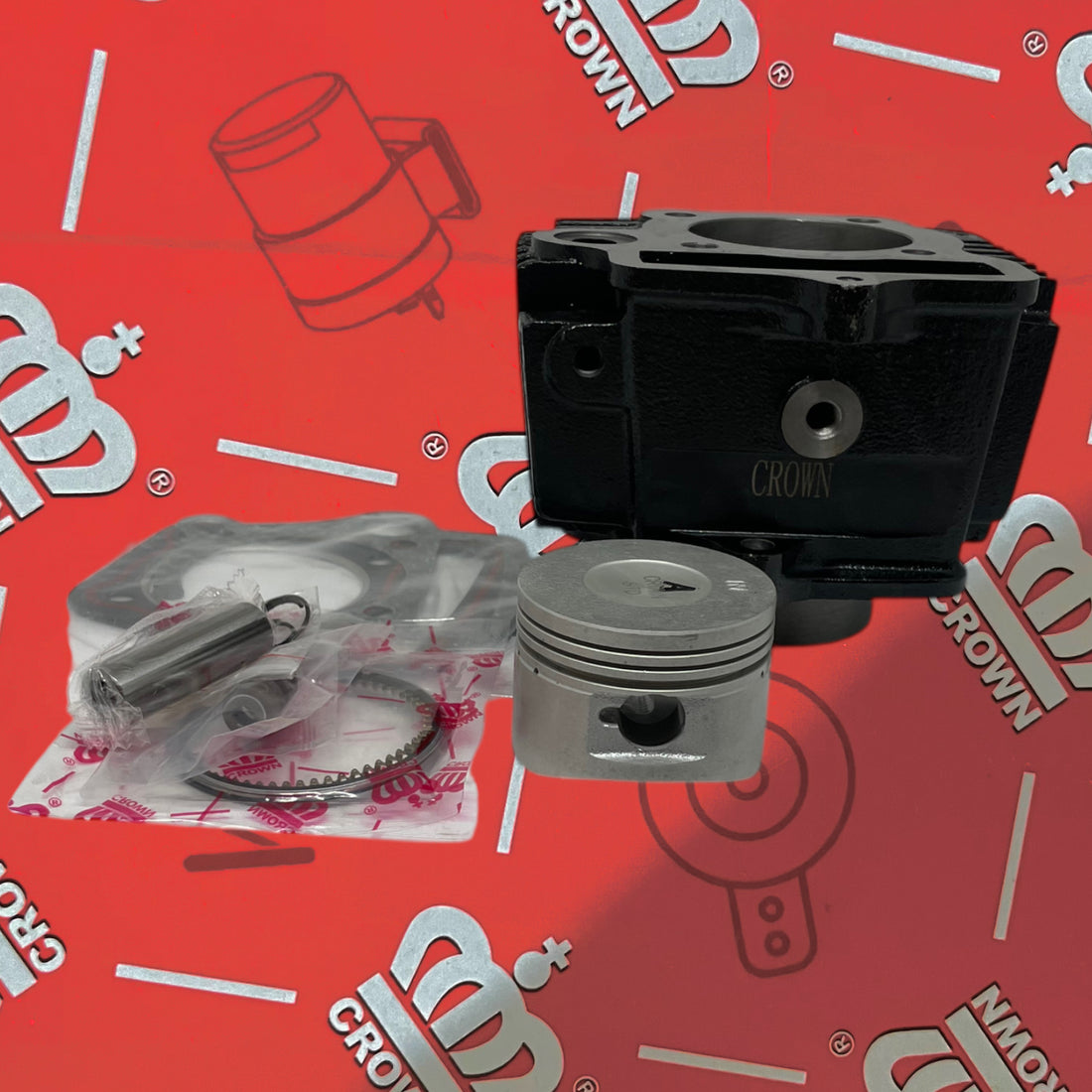 KIT CILINDRO (COLOR NEGRO) "CROWN" AKT-110/ACTIVE-110