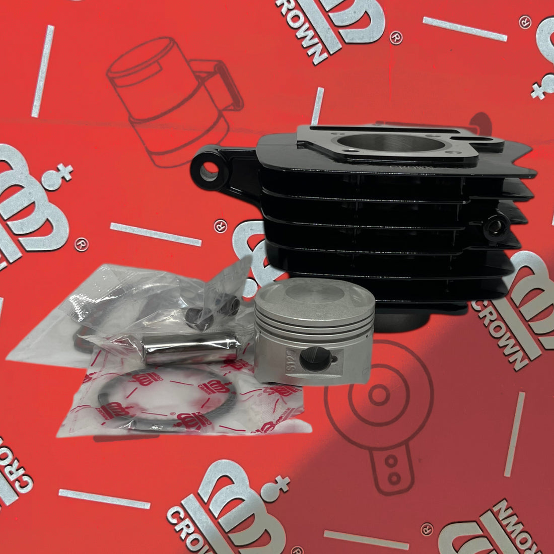 KIT CILINDRO (COLOR NEGRO)"CROWN" AKT-125 FLEX ULTRA