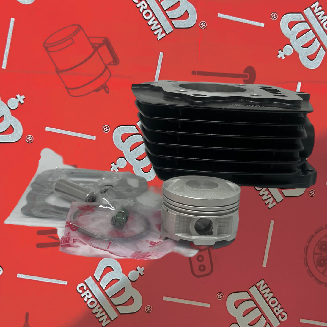 KIT CILINDRO (COLOR NEGRO) "CROWN" NKDR-125/TTR-125/EVO NE/CR4/R3 (PASADOR 13MM)
