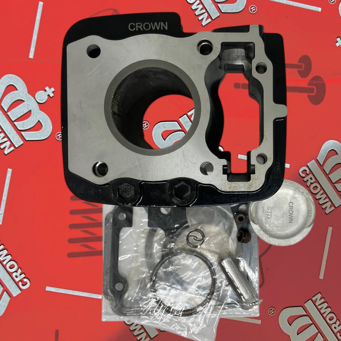KIT CILINDRO (COLOR NEGRO) "CROWN" CBF-125/XR125 DE CADENILLA/CB-125 POWER SPORT/MRX-125