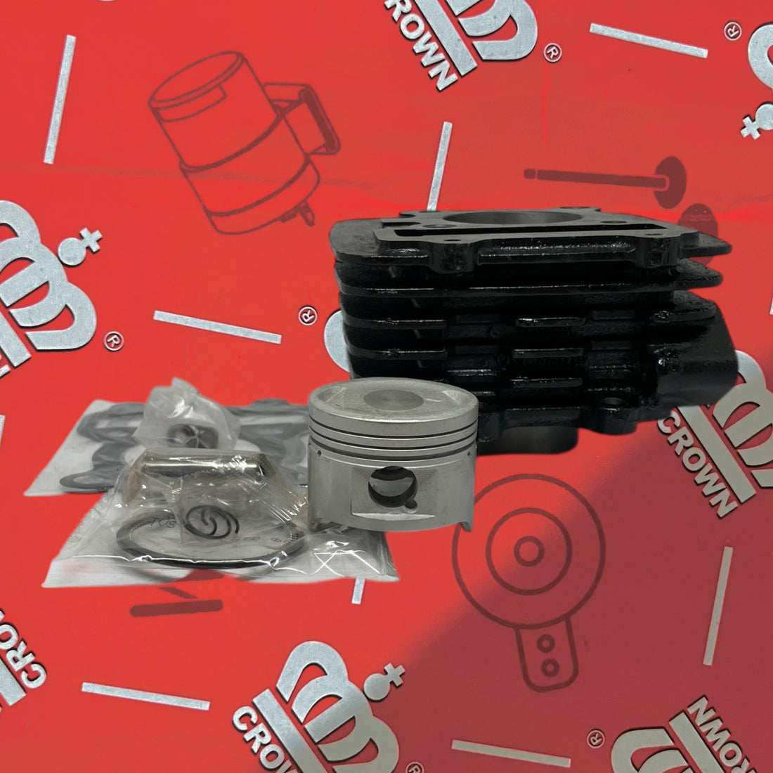 KIT CILINDRO (COLOR NEGRO) "CROWN" TVS-100 SPORT